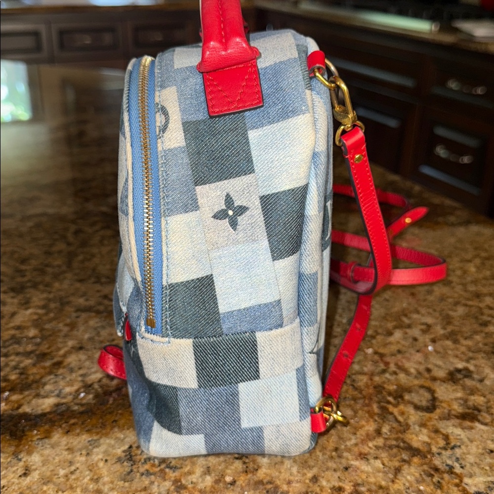 Louis Vuitton Monogram Denim Patchwork Mini Backp… - image 4
